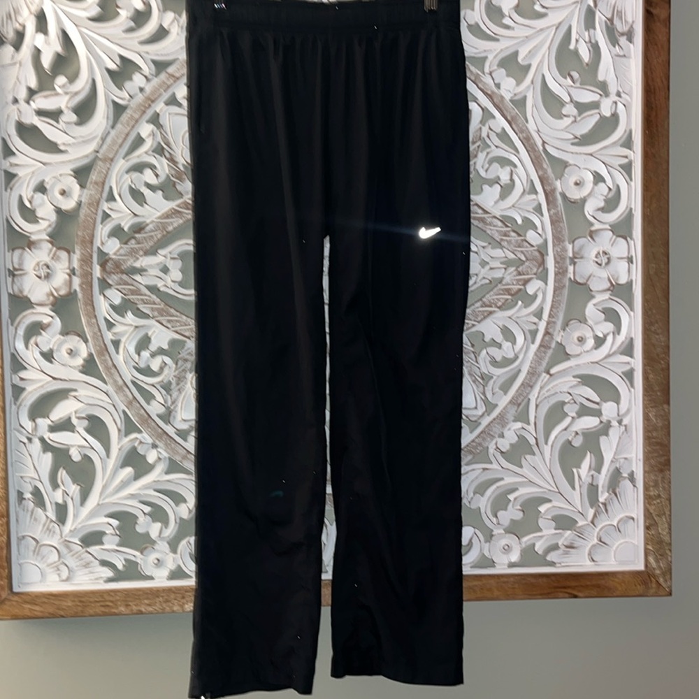 Nike Joggers Womens Small Dri Fit Running pants 3m reflective zip Back &Pockets